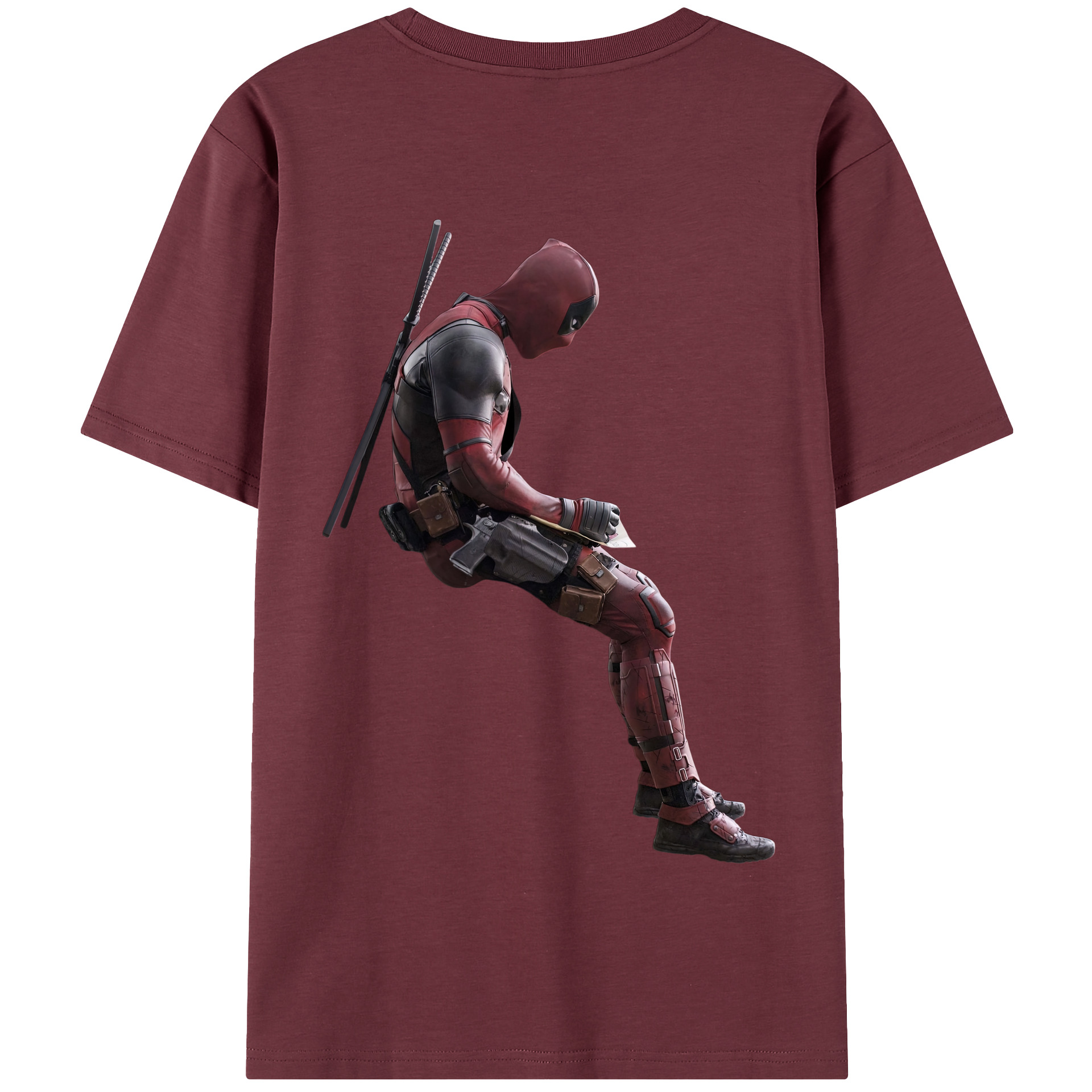 （画像用） Deadpool デッドプール 綿100％半袖Tシャツ（背面プリント）